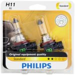 Philips H11 Standard Halogen Replacement Headlight Bulb, 2 Pack