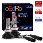 oEdRo 9005 HB3 LED Headlight Bulbs High Beam Led Headlamp Kit 100w 12000Lm 6000K Cool White Replace for Halogen or HID Bulbs