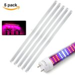 [5Pack] 60W Led Grow Light Tube, EnerEco T8 Plant Light Bar for Greenhouse Hydroponic Indoor Plant Garden Growing Flowering -1.2M/47.24INCH