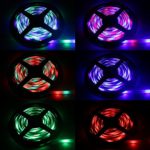 B2ocled 12V DC Flexible LED Strip Lights, 16.4ft/5m LED Light Strips,300 Units 2835 LEDs, Waterproof, Lighting Strips, LED Tape-RGB