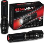 GearLight Super Bright LED Flashlight X1000 [2 PACK] – High Lumen, Zoomable, 5 Modes, Water Resistant, Tactical, Handheld Light – Best Camping, Emergency, General Purpose Flashlights