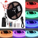 RGB Rope Light Roleadro Flexible LED Strip Light Kit 12V Indoor Color Changing Christmas Light with Remote Controller and Power Supply