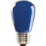 HC Lighting- S14 Style LED Sign Light 1W Medium E26 Screw Base 120V Input LED Retro Fit Light Bulb (2/PK) (Blue)