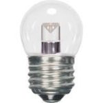 HC Lighting – S11 Style Sign Light 1W Medium E26 Screw Base 120V Input LED Retro Fit Light Bulb (2 Pack) (Clear)