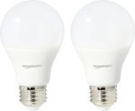 AmazonBasics 75 Watt Equivalent, Soft White, Non-Dimmable, A19 LED Light Bulb – 2 Pack