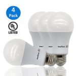 AmeriLuck A19 LED Light Bulb 100W Equivalent 14.5W 1600Lumens Daylight 5000k Non-Dimmable, 4 Pack