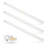 Under Cabinet Lighting LED Rechargeable, Dimmable Warm White Under Counter Lighting, 3 Pack 15W 800 Lumens for Kitchen, Shelf, Locker, Show Case and Closet Lighting by Aglaia