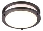 Cloudy Bay LED Flush Mount Ceiling Light,10 inch,17W(120W equivalent) Dimmable 1150lm,4000K Cool White,Oil Rubbed Bronze Round Lighting Fixture For Kitchen,Hallway,bathroom,Stairwell