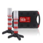 WISLIGHT LED Emergency Roadside Flares Safety Strobe Light – Road Warning Beacon Flare , Magnetic Base, Detachable Stand, Storage Case (1 Case Pack, Battery not included)