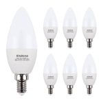 Candelabra LED Bulbs Kakanuo 6W Replace 60W E12 Base Chandelier Bulbs,Daylight White 5000K B11 Led Candle Light Bulbs,Pack Of 6