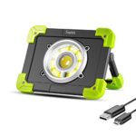 Sunix 20W Portable LED Work Light, LED Emergency Lights, Spotlight Camping Light, 1500LM 6000 mAh Built-in Rechargeable Batteries with Dual USB Port and Emergency SOS Mode