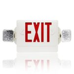 eTopLighting 20 LED Lighting Beads Red Exit Sign Emergency Lighting with Rotate LED Lamp Head and Battery Back-up, AGG2401