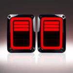 IPARTS Smoked 5 Bars LED Tail Lights for JK 2&4 Door 2007 2008 2009 2010 2011 2012 2013 2014 2015 2016 2017-Pair