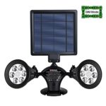 Solar Spotlight, OPERNEE Upgraded Motion Sensor Solar lights 12 LED 600LM Solar Powered Dual head Outdoor Security Lights for Patio Porch Deck Yard Garden Garage Driveway Outsides Wall