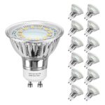 GU10 LED Bulbs 50Watt Halogen Equivalent, SHINE HAI Warm White Spotlight Bulbs GU10 Base, 3.5W MR16, 120Volt, Non-Dimmable, 350lm, 110° Beam Angle, LED Light Bulbs, 12-Pack