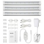 Albrillo Under Cabinet LED Lighting, Dimmable Under Counter Kitchen Lighting, 12W 900lm, soft White 3000K, Pack of 3