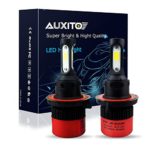 AUXITO Automobile H13 (9008) LED Headlight Bulbs All-in-One Conversion Kit 6500K Cool White 72W 8000Lms Per Pair -New Version with US COB LED Chips Super Bright