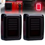 Liteway Upgraded Smoked LED Tail Lights for 07-17 Jeep Reverse Light Turn Signal Lamp Running Lights for Jeep Wrangler JK, 2 Years Warranty
