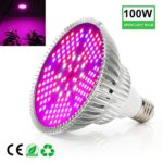 100W Led Grow Light Bulbs Full Spectrum Plant Light Lamp for Indoor Plants Vegetables Greenhouse and Hydroponic,150PCs 2835 Chips E27 Base grow light AC 85~265V