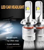 Brightest Led Headlight Bulbs with Cree XHP50 Chips and Fanless Design-2 Year Warranty