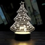 Christmas Tree Table Lamp,Faber3 3D Unique Christmas Tree Light Lighting Effects Optical Illusion Led Table Lamp for Christmas Decoration,Home Decoration,Christmas Gift
