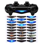 eXtremeRate 30 Pcs/Set Color Artwork Pattern Signs Led Lightbar Cover Light Bar Decals Stickers Flim for Playstation 4 PS4 Slim PS4 Pro Controller Skins