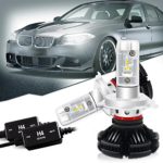 H4 9003 HB2 LED Headlight Bulb High Low Beams DRL All-In-One Conversion Kit Philips Chip 12000LM 3000K 6500K 8000K Headlamp Bulb + Anti Flicker Error Free Canbus Decoder For Toyota Tacoma Honda Civic