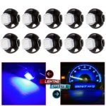 CCIYU 10 Pack Super Blue 5050 SMD T5 Neo Wedge LED Light Climate Heater Control Lamp Bulbs 12-14V DC For 1999-2001 Saab 9-3