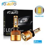 ToAUTO H7 LED Headlight Kit Bulbs with super bright Philips Chips ,All-in-One Conversion kit 8000LM 6000K , Replace for Hid or Halogen Bulbs – Xenon White