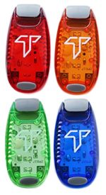 LED Safety Light (4 Pack) by Totibo | Free Batteries and Accessories | 3 Mode Strobe Running Lights for Ultra High Visibility Night Time Reflective Running Walking Biking Dog Walking