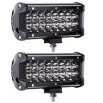 LED Pods, Northpole Light [2 Pack] 7 inch 72W Spot LED Light Bar Triple Row LED Work Lights Waterproof Driving Fog Lights for Off-road, Truck, Car, ATV, SUV, Jeep