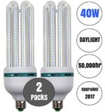 40W (400W Equivalent) Daylight LED Large Light Bulb (2 Packs) Indoor Outdoor Large area E26/E27 Cool White 6500k. 3500Lm Super Bright Workshop, Warehouse, Garage, Factory, Porch, Backyard BestCircle