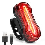 Albrillo Bicycle Tail Light, USB Rechargeable Rear Bike Lights With Waterproof and 6 Light Modes Function, Bright Safety Led Bike Back Light