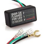 DLLL 1x DC 12V 3 Pin Flasher Blinker Relay For Motorcycle LED Turn Signal Light Black