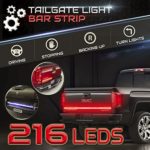 Stop-Alert Most Powerful Multi-Function 60″ Truck Tailgate Light Bar Strip – 216 LED and 468 Lumens – For Running Lights, Brake Signal, Reverse Back Up for SUV, Dodge Ram, Ford F-150