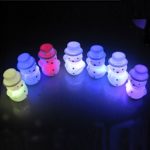 Christmas Tree Decoration,Faber3 Christmas Snowman Light,Faber3 Mini Led Light Changing Colors Lovely Snowman Shape Led Night Light for Christmas Decoration,Gift for Kids (Set of Seven)