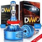 DWVO H11 LED Headlight Bulbs, 6.5K 16000Lm Philips Chip Conversion Kit Hi & Lo Beam Super Bright IP68 Waterproof