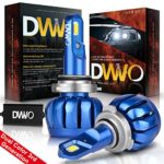 DWVO 9005 HB3 Led Headlight Bulbs,6.5K 16000Lm Philips Chip All-in-One Conversion Kit Hi/Lo Beam Super Bright Dual Color IP68 Waterproof Yellow & White Led Headlight Bulb-3 Yr Warranty