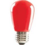 HC Lighting- S14 Style LED Sign Light 1W Medium E26 Screw Base 120V Input LED Retro Fit Light Bulb (2/PK) (Red)