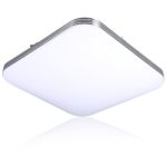 B-right 20W Ultra-thin Square LED Flush Mount Ceiling Light, 5000K Cold White, 1400lm Super Bright, 13-Inch