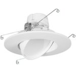 11 Watt 6″-Inch Rotatable 750 Lumens Maxxima LED Retrofit Downlight Gimbal Warm White 2700k Dimmable, Straight E26 Connection Cable, Energy Star