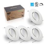 Thinklux 5/6″ LED Rotatable Gimbal Downlight, High CRI 90+, ENERGY STAR, 13W (90W Replacement), 3000K (Warm White), Retrofit LED Recessed Lighting Fixture, LED Ceiling Light, Dimmable