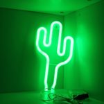 Cactus Neon Light Green LED Neon Signs Art Wall Lighting Decor for House Bar Recreational, Birthday Party Kids Room, Living Room, Wedding Party (cactus)
