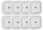 Sycees 0.5W Plug-in LED Night Light Lamp with Dusk to Dawn Sensor, Daylight White, 8-Pack