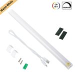 12 inch Thinnest LED Under Cabinet Lighting,Touch Switch Dimmable LED Under Cabinet Lights,USB Powered Wardrobe Light Strip, 6W/450 Lumen 3000K Warm White for Closet,Hallway (Plug Not Included)