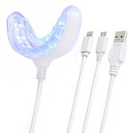 Teeth Whitening Light by Starlite Smile. 16 LED Teeth Whitener w/ 3 Adapters for iPhone, Android & USB (compatible with 4G and newer). Works w/ Teeth Whitening Strips or any Teeth Whitening Gel.