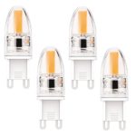 G9 LED Bulb 18W Halogen Equivalent Benature Bi-pin 1.7W AC120V COB 150lm 3000K Warm White ETL Listed A++ Dimmable for Fixture Chandeliers Pendant 4 pack