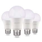 Albrillo A19 Light Bulb E26 LED Bulb 9W, 60 Watt Incandescent Light Bulbs Equivalent, Medium Base Light Bulb, 5000K Daylight White, Pack of 4