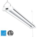 Sunco Lighting 1 PACK – ENERGY STAR, ETL – 4ft 40W LED Utility Shop Light, 4000lm 120W Equivalent, Double Integrated LED Fixture, Ceiling Light, Garage, Frosted (5000K – Daylight) …