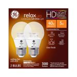GE Lighting Relax LED HD 4-watt (40-watt Replacement), 300-Lumen A15 Light Bulb with Medium Base, Soft White, 2-Pack